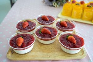 Panna cotta de frutillas