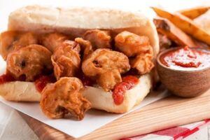 Sándwich tibio de hongos