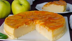 Torta de queso y manzana