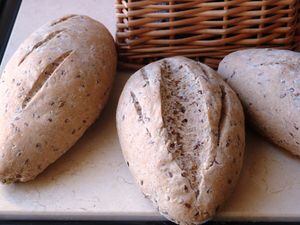 Pan de cereales con masa previa