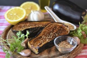 Berenjenas marinadas a la plancha