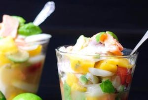 Ceviche con mango y palta