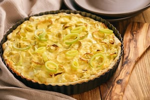 Tarta de puerros
