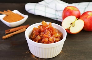 Compota de manzana especiada