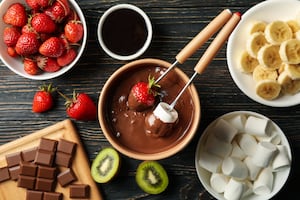 Fondue de chocolate y dulce de leche