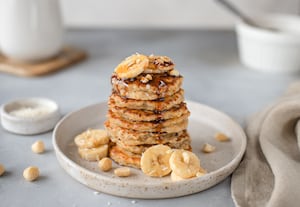 Pancakes de avena y coco sin gluten y sin lactosa