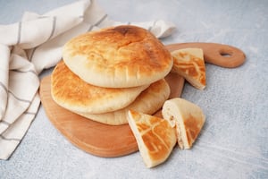 Pan pita en freidora de aire