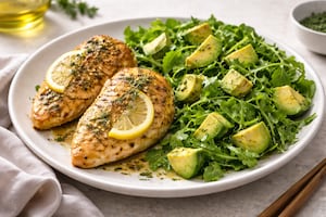 Pollo al horno sin sal