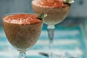 Espuma de huevos y cacao