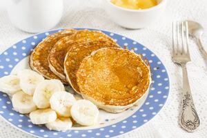 Receta de pancakes de banana sin harina