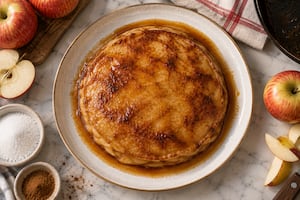 Cómo hacer tortilla de manzana: una receta simple que se transforma con fuego, manteca y rhum