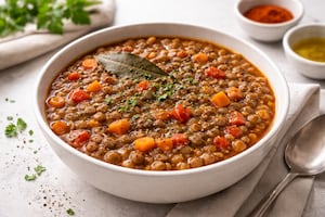 Estofado de lentejas sin sal