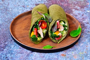 Wraps de arvejas con pollo