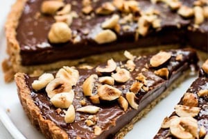 Tarta de maní y chocolate