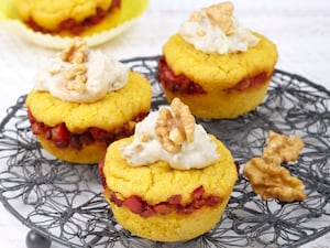 Cupcakes de maíz, panceta y queso