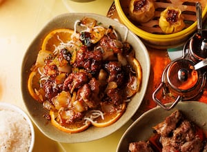 Pollo a la naranja chino