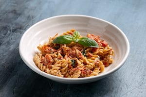 Pasta rápida con queso feta
