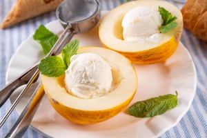 Helado de melón con 2 ingredientes