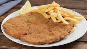 Milanesas de carne en freidora de aire