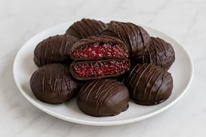 Bocaditos de frutos rojos y chocolate