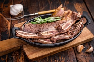 Tira de asado marinada en freidora de aire
