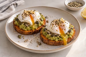 Tostadas de batatas con palta y semillas