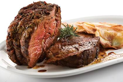 Ojo de bife con chips de papa