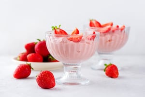 Copa cremosa de frutilla