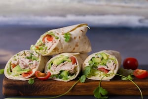 Wrap de pollo saludable