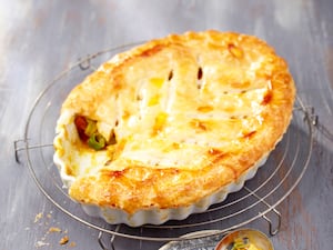 Pastel con tofu y hortalizas