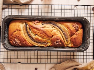 Budín de banana y nueces
