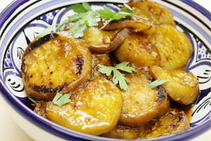 Tapas de berenjenas con miel