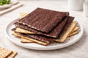 Matzá bañada en chocolate