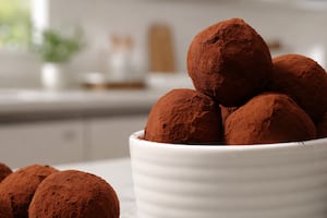 Trufas fáciles de soja y cacao
