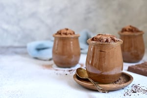 Mousse vegana de chocolate