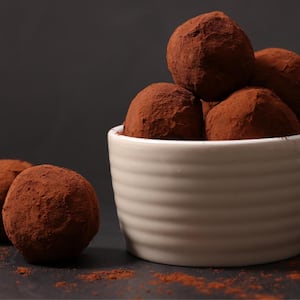 Trufas fáciles de soja y cacao