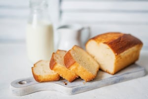Budín clásico de vainilla sin batidora