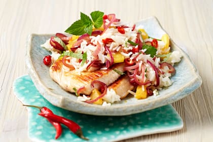 Arroz al ají con ananá