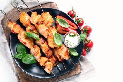 Brochetas de pollo