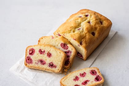 Budín de ricota y frambuesas