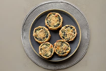 Canastitas de espinaca y champiñones