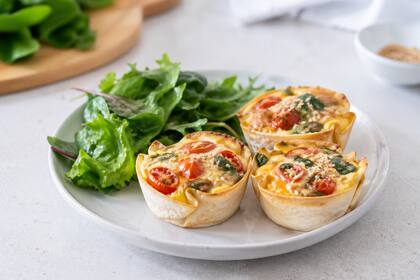 Canastitas de vegetales y queso