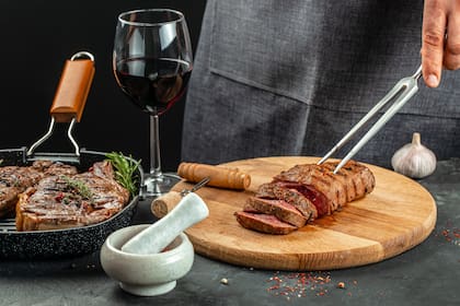 Carne y vino