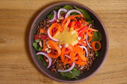 Cintas de vegetales con legumbres