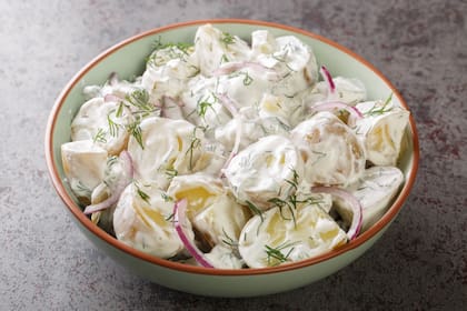 Ensalada de papines con yogur