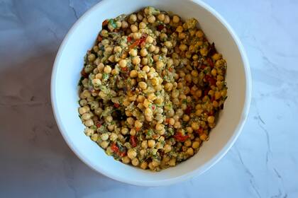 Ensalada tibia de garbanzos