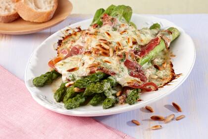 Espárragos gratinados