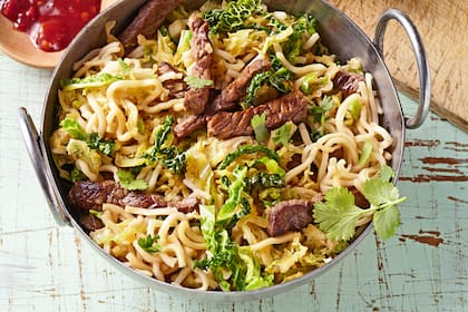 Fideos de kale y cuadril