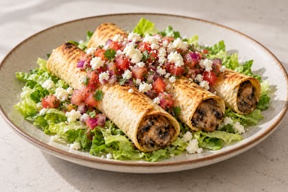 Flautas horneadas de champiñones