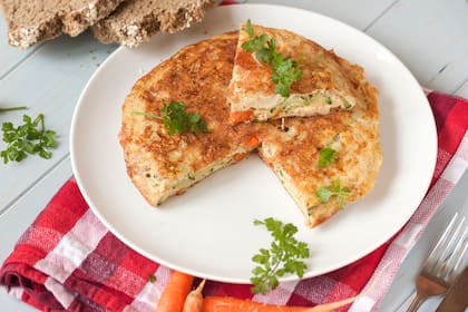 Frittata de atún y zanahoria